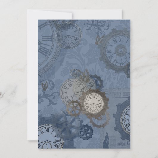 Steampunk blauwdruk aankondiging (Voorkant)