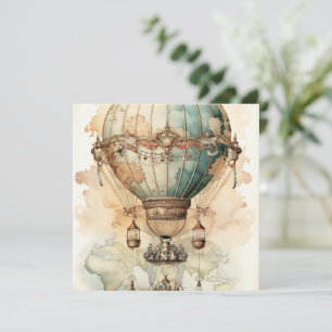  Steampunk Blauwe Hete Luchtballon (2)