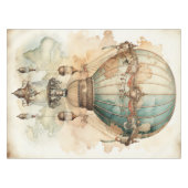 Steampunk Blauwe Hete Luchtballon (2) Tafelkleed (Voorkant (Horizontaal))