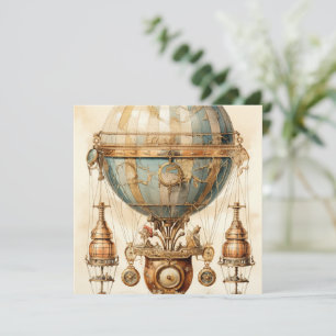 Steampunk Blauwe Hete Luchtballon (3)