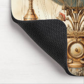 Steampunk Blauwe Hete Luchtballon (3) Muismat (Hoek)