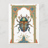 steampunk blauwe vlek briefkaart (Voorkant)