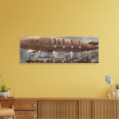 Steampunk - Blimp - Airship Maximus Canvas Afdruk (Insitu (Woonkamer))