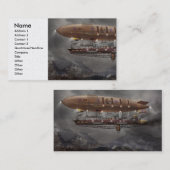 Steampunk - Blimp - Airship Maximus Visitekaartje (Voorkant / Achterkant)