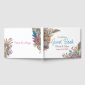 Steampunk, Bloemen en Veren Bruiloft Gastenboek (Volledig)