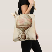  Steampunk Bloemen Hete Luchtballon Draagtas (Dichtbij)