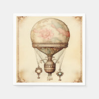 Steampunk Bloemen Hete Luchtballon