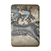 steampunk bloemenvlinder  Victoriaans schoen Badmat (Voorkant Verticaal)