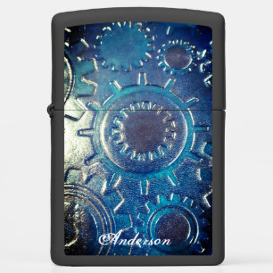 Steampunk Blue Gears Victoriaans Era Fantasy