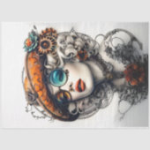 Steampunk Boho Adventurous Cassandrea Decoupage Tissuepapier (Voorkant)