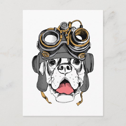 Steampunk Boxer Briefkaart (Voorkant)