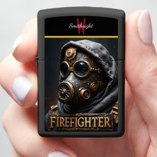 Steampunk-brandweiserprofiel gasmasker cadeau