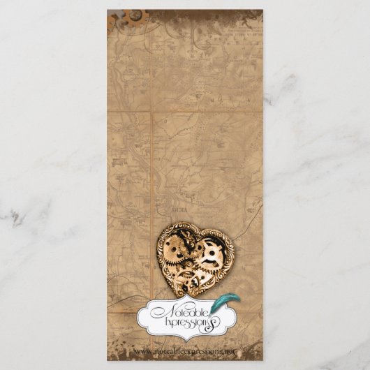 Steampunk Bride Wedding Menu (Achterkant)