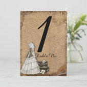  Steampunk Bride Wedding Table Number Kaart (Staand voorkant)