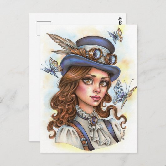 Steampunk Briefkaart (Voorkant / Achterkant)