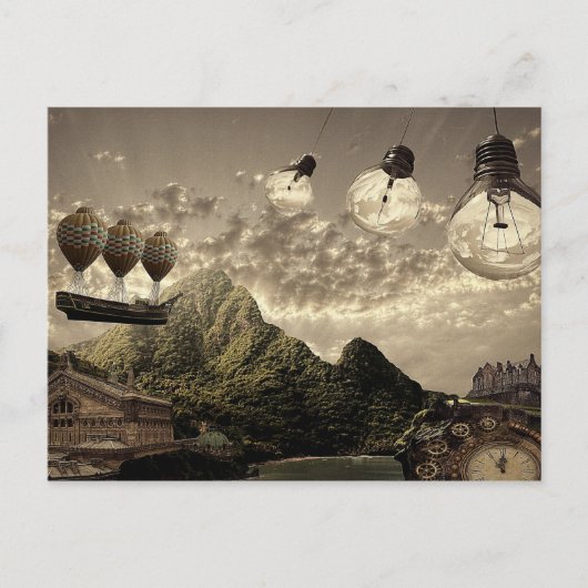 steampunk briefkaart (Voorkant)