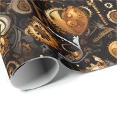 Steampunk brons koper Victoriaans Cadeaupapier (Rol Hoek)