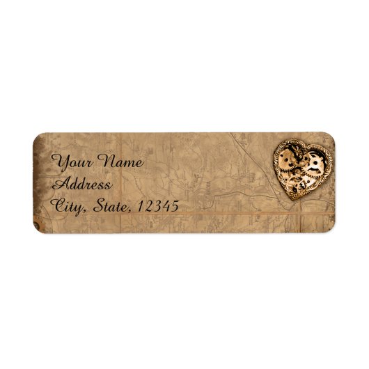 Steampunk bruid bruiloft label (Voorkant)