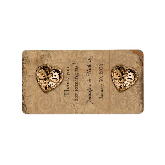 Steampunk Bruid Bruiloft Lip Balm Label (Voorkant)
