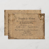  Steampunk Bruid Bruiloft Reactie Kaart (Voorkant / Achterkant)