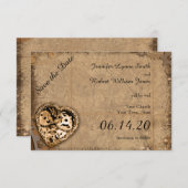  Steampunk Bruid Bruiloft Save the Date (Voorkant / Achterkant)