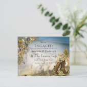 Steampunk Bruiloft door het Zee Verloving Uitnodiging Briefkaart (Staand voorkant)