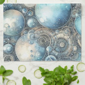 Steampunk Bubbles Serviette de cuisine (Plié)