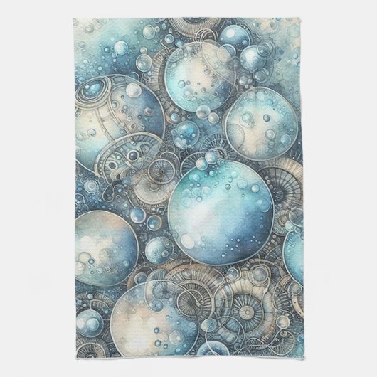 Steampunk Bubbles Serviette de cuisine (Vertical)