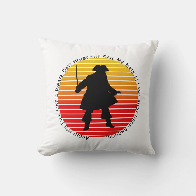 Steampunk Buccaneers praten als een piraatdag Argh Kussen (Voorkant)