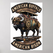 Steampunk Buffalo Poster (Voorkant)