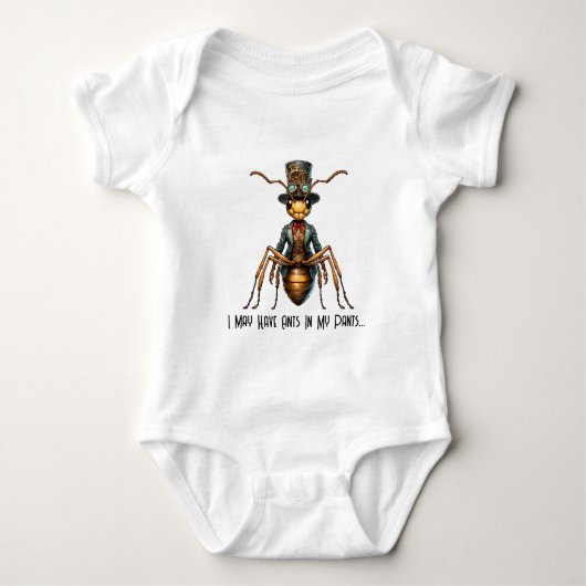 Steampunk Bug - Ik kan mieren in mijn broek hebben Romper (Voorkant)