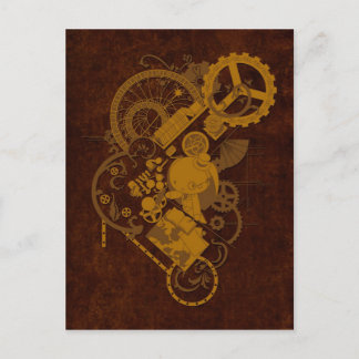 Steampunk Bunny Briefkaart