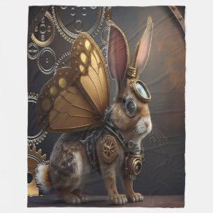 Steampunk Bunny Fleece Deken