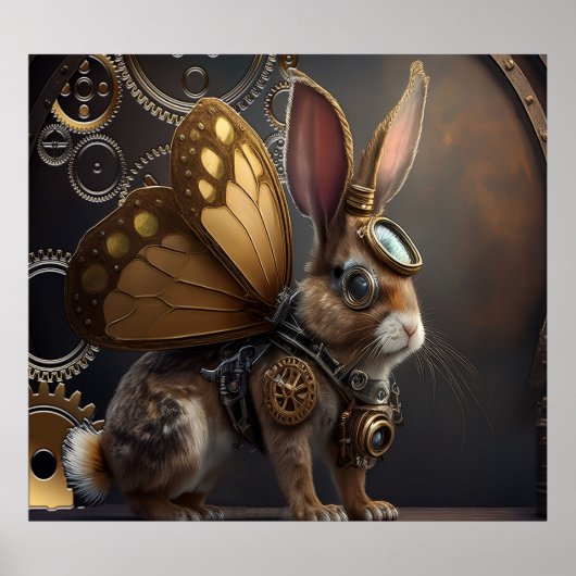 Steampunk Bunny Poster (Voorkant)