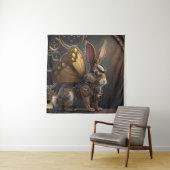 Steampunk Bunny Wandkleed (In situ)