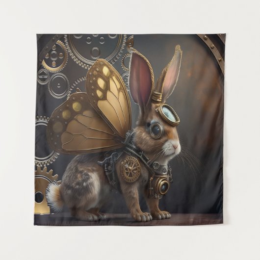 Steampunk Bunny Wandkleed (Voorkant)