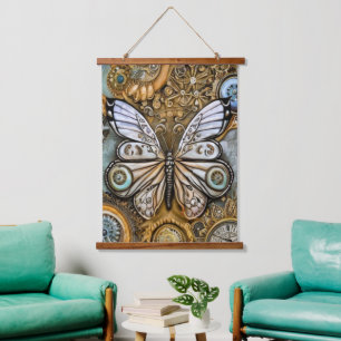 Steampunk Butterfly Hangend Wandkleed