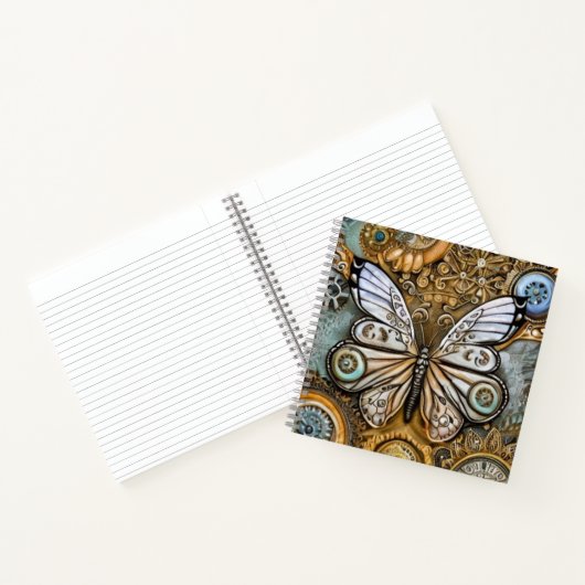 Steampunk Butterfly Notitieboek (Binnen)