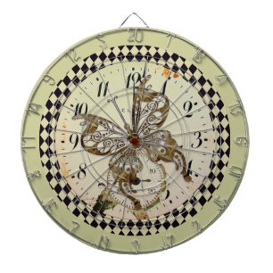 Steampunk Butterfly Round Dartbord
