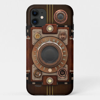  Steampunk-camera #1B iPhone 11 Hoesje