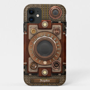  Steampunk-camera #1E (De Luxe!) iPhone 11 Hoesje