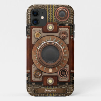  Steampunk-camera #1E (De Luxe!) iPhone 11 Hoesje