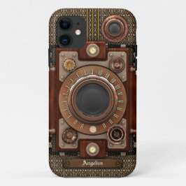  Steampunk-camera #1E (De Luxe!) iPhone 11 Hoesje