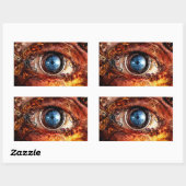 Steampunk Camera Eye Rechthoekige Sticker (Vel)