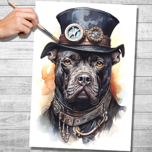 Steampunk Cane Corso 4 Decoupage papier