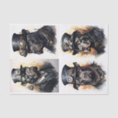 Steampunk Cane Corso Collage 1 Decoupage papier (Voorkant)