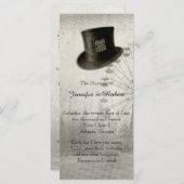 Steampunk Carnaval Top Hat Wedding Programma (Voorkant / Achterkant)