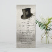 Steampunk Carnaval Top Hat Wedding Programma (Staand voorkant)
