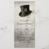 Steampunk Carnaval Top Hat Wedding Programma (Voorkant)