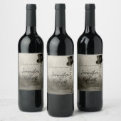 Steampunk Carnaval Top Hoed Bruiloft Wijn Label Wijn Etiket (Flessen)